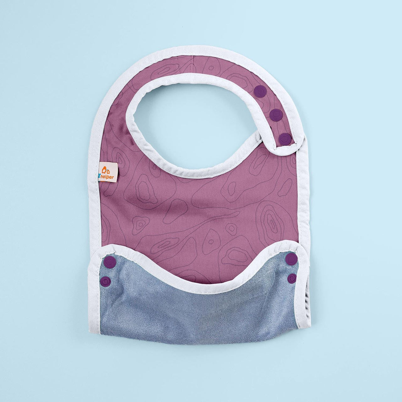 Image for Biggie Bib - design Terrain Amethyst