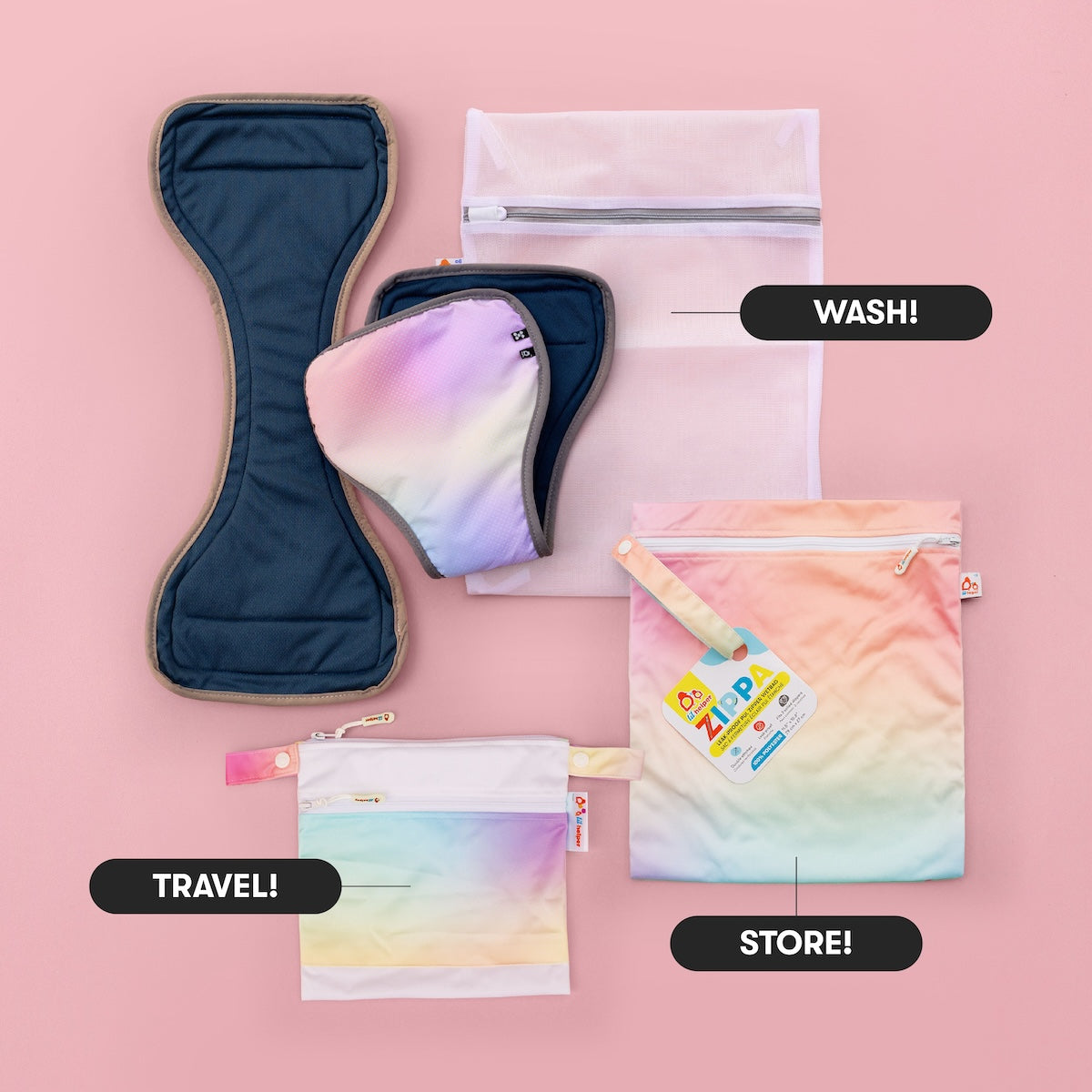 Additional products that help with incontinence for men and women including waterproof bags, reusable incontinence pads, and more