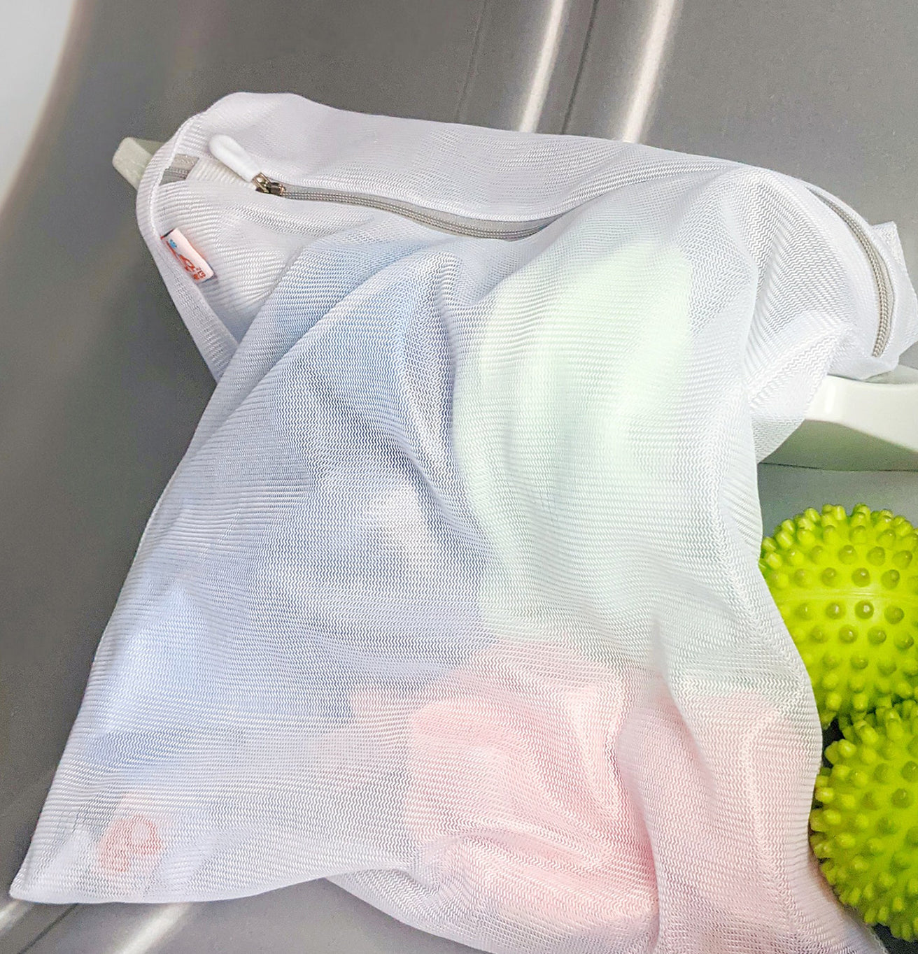 laundry net bag full of clothes