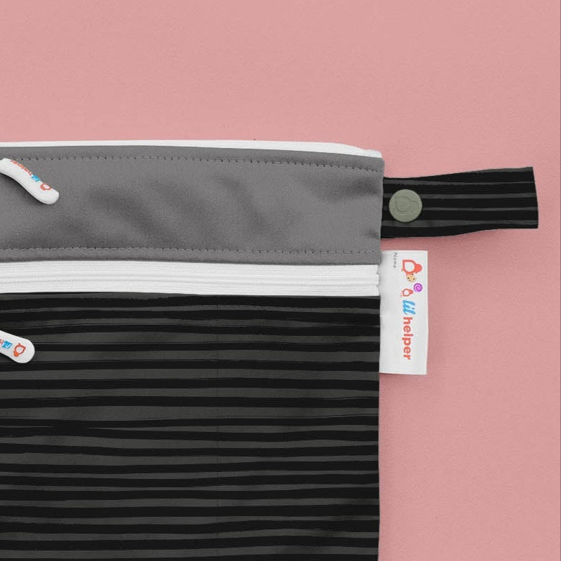 Combo Bag Black Lines Print Mock Up 002