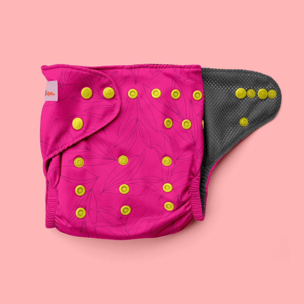 Image for Swim Diaper - Adjustable - design Earth Rose Neon Pink