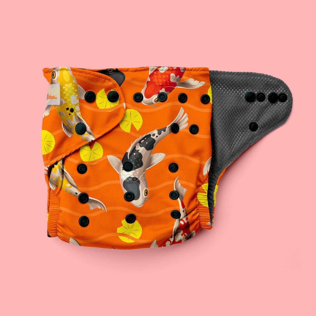 Image for Swim Diaper - Adjustable - design Koi Orange