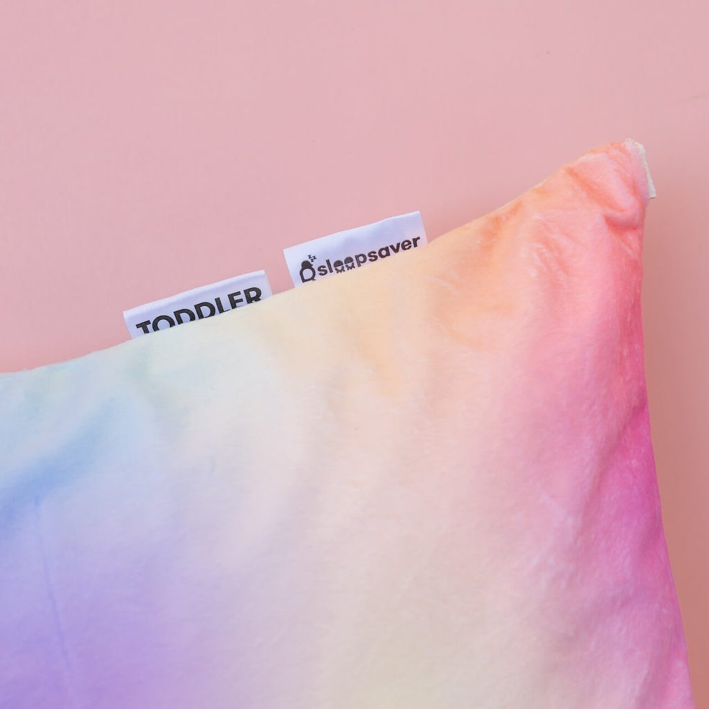 Image for Sleepsaver Waterproof Pillowcase - Toddler size, design Rainbow Pastel