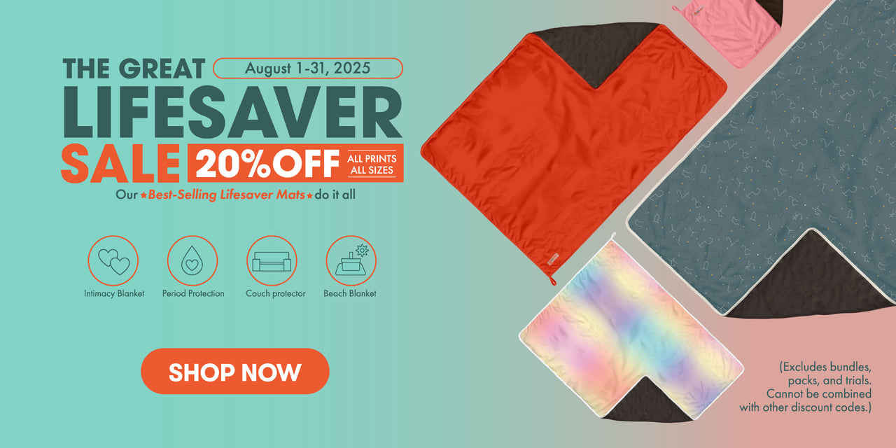 Promotional banner for 'The Great Lifesaver Sale' with discount information and product images.