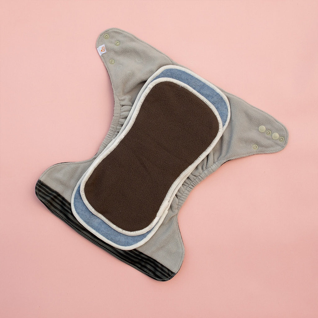 Image for Tank Cloth Diaper - design Black Lines