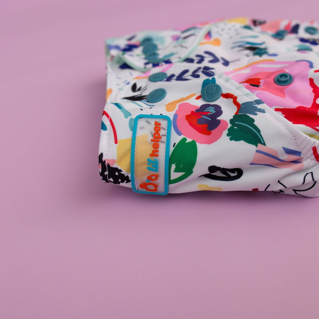 Image for Tank Cloth Diaper - design Florals White