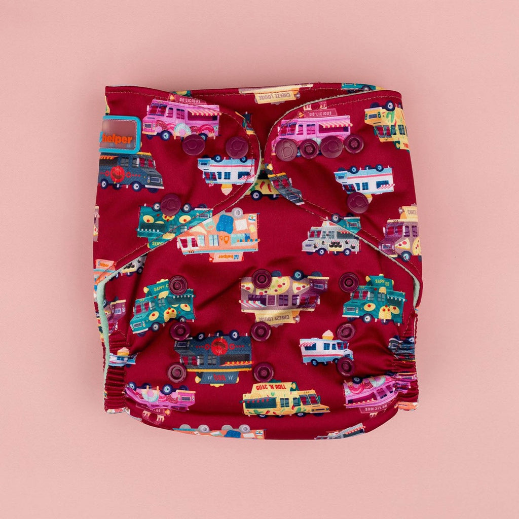 Image for Tank Cloth Diaper - design Food Trucks