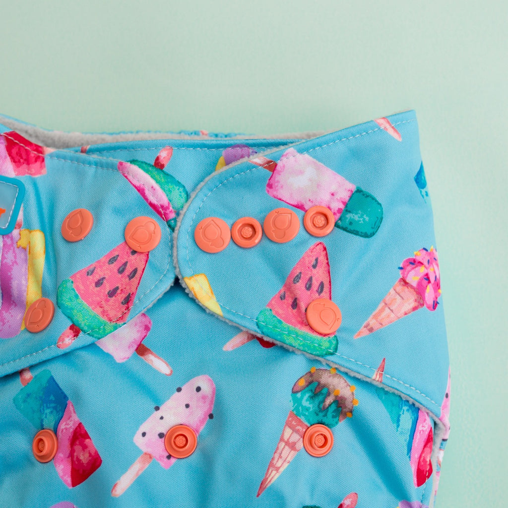 Image for Tank Cloth Diaper - design Ice Cream Light Blue
