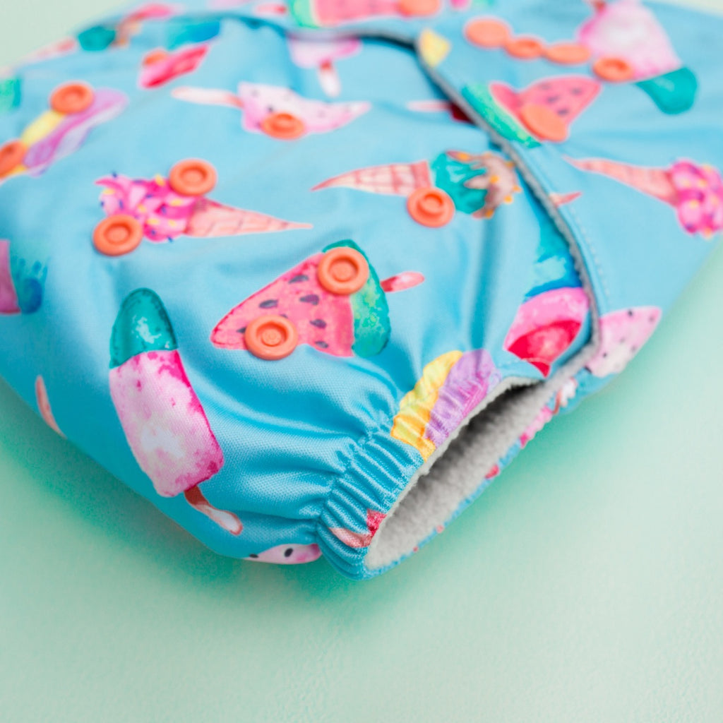 Image for Tank Cloth Diaper - design Ice Cream Light Blue