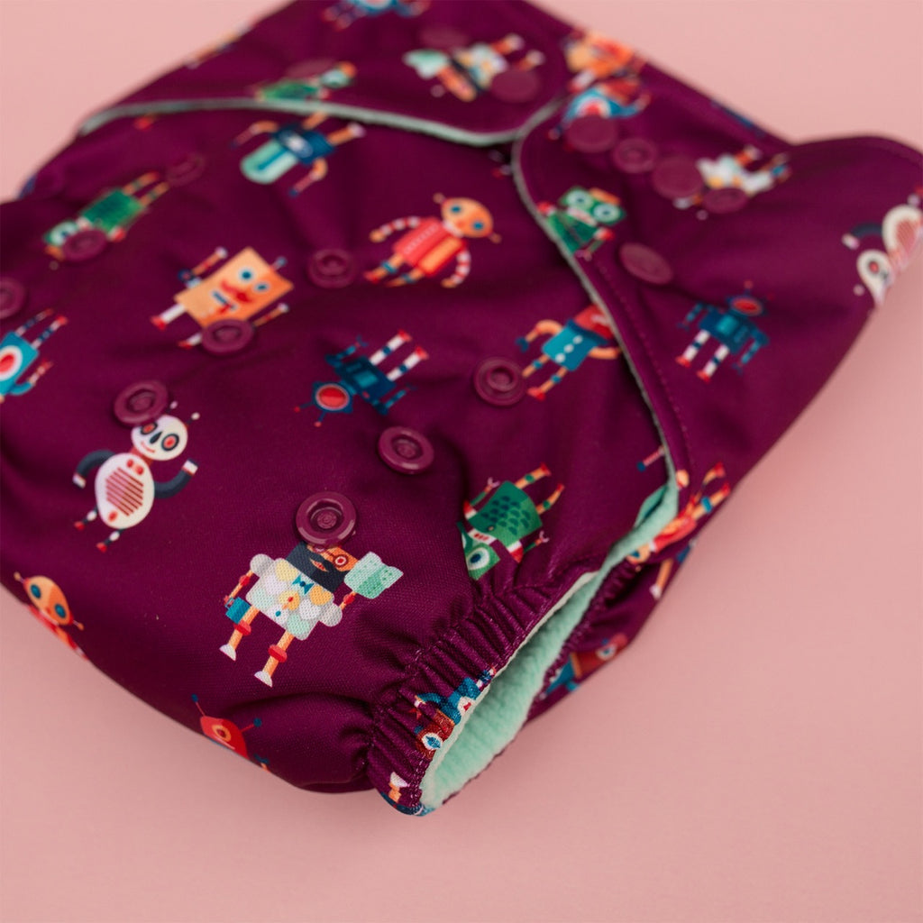 Image for Tank Cloth Diaper - design Mobots