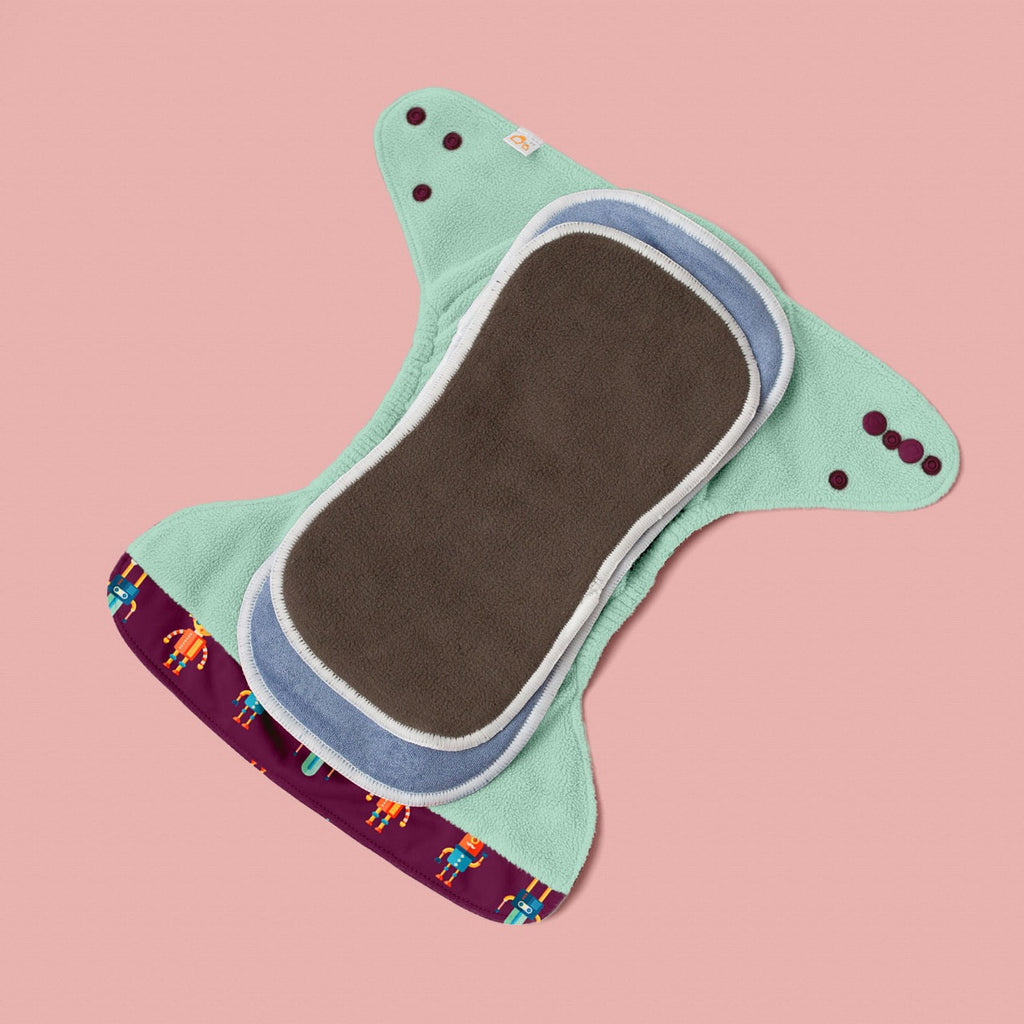 Image for Tank Cloth Diaper - design Mobots
