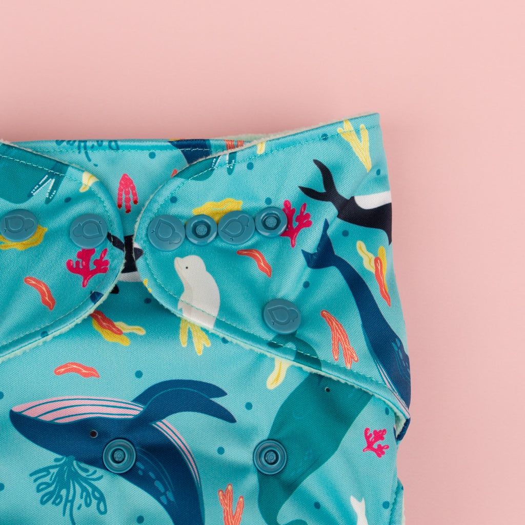 Image for Tank Cloth Diaper - design New Whales