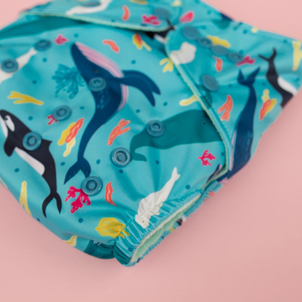 Image for Tank Cloth Diaper - design New Whales