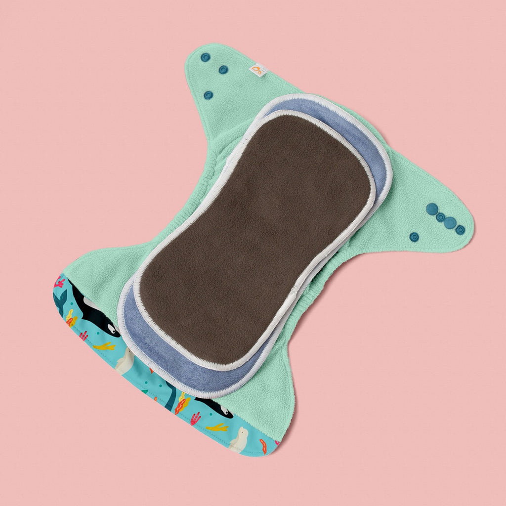 Image for Tank Cloth Diaper - design New Whales