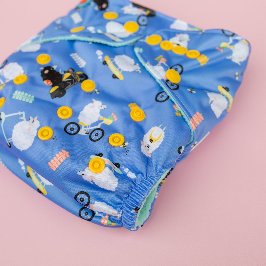 Image for Tank Cloth Diaper - design Scooterin Sheep