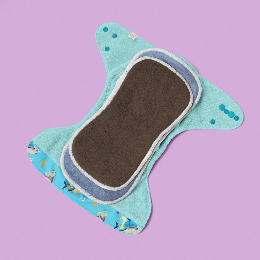 Image for Tank Cloth Diaper - design Shark Week Blue