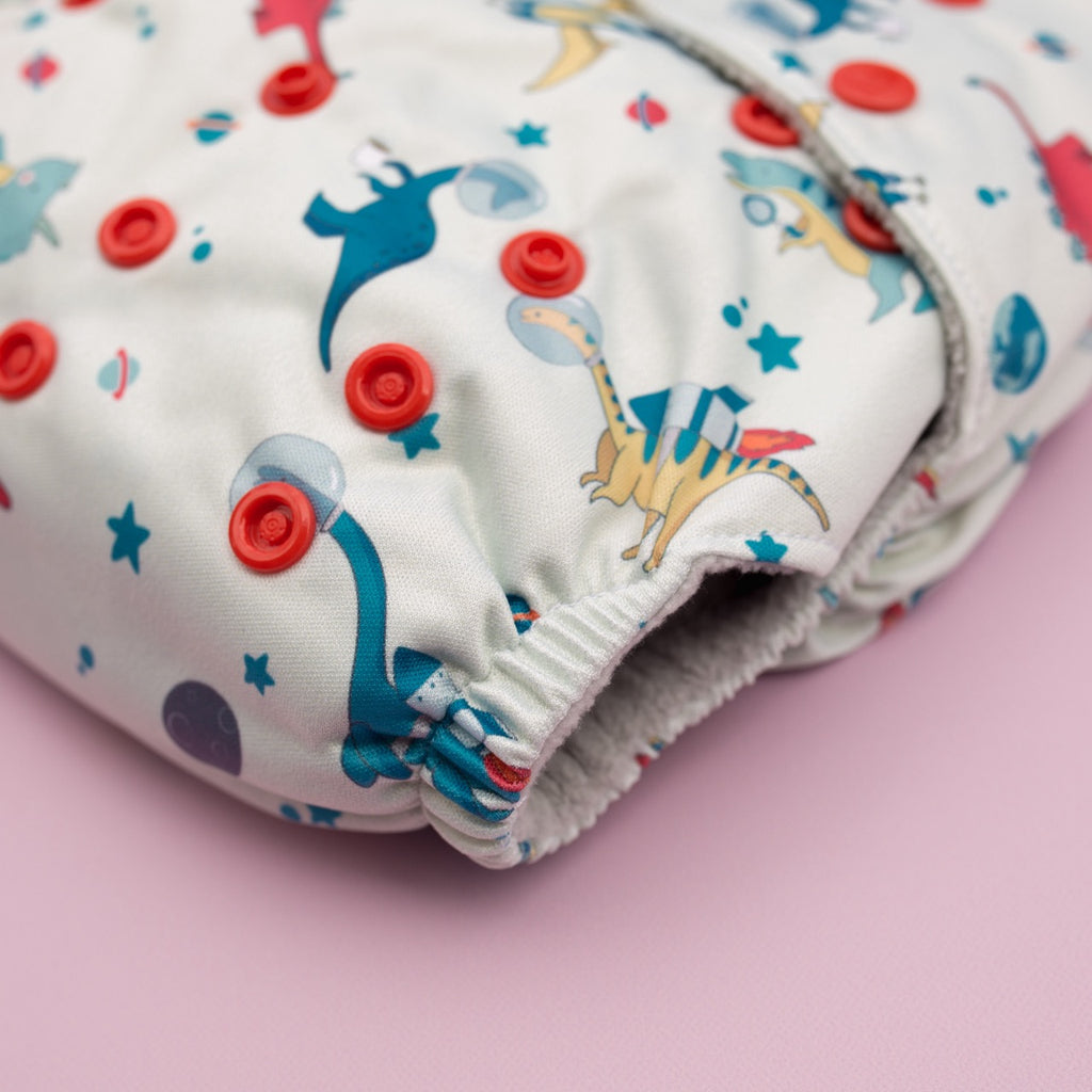 Image for Tank Cloth Diaper - design Space Dinos Grey
