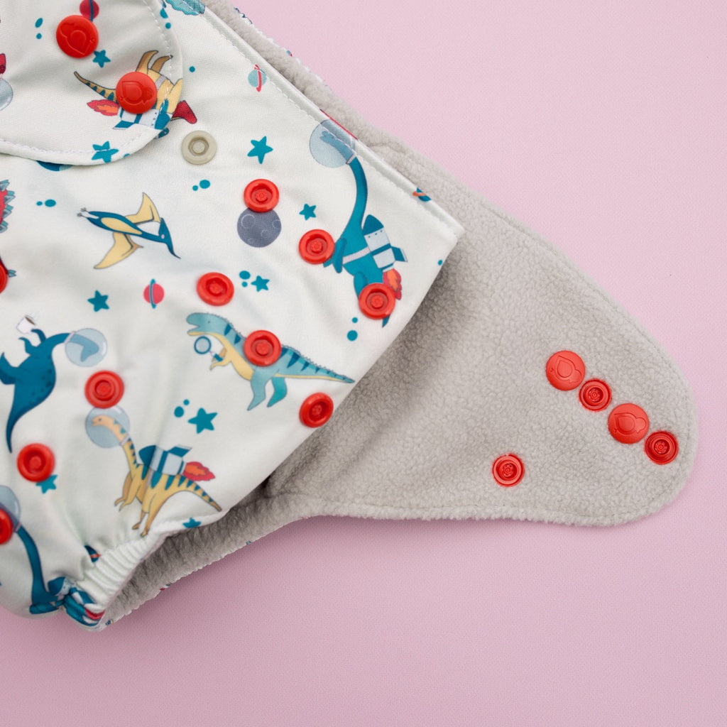 Image for Tank Cloth Diaper - design Space Dinos Grey